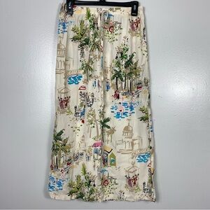 Vintage Parisian novelty print pull on skirt